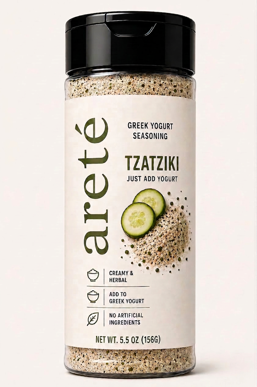 areté Tzatziki Greek Yogurt Seasoning bottle