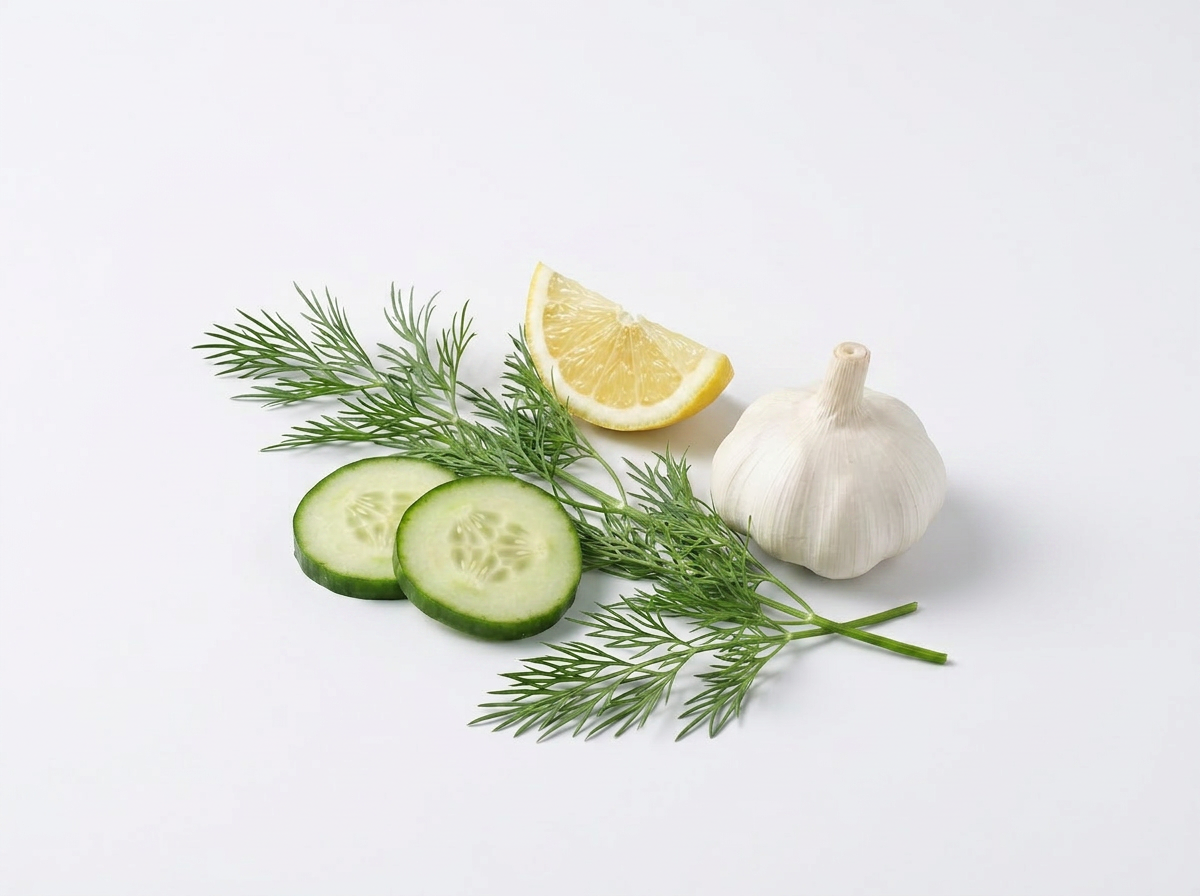 Key ingredients in areté Tzatziki